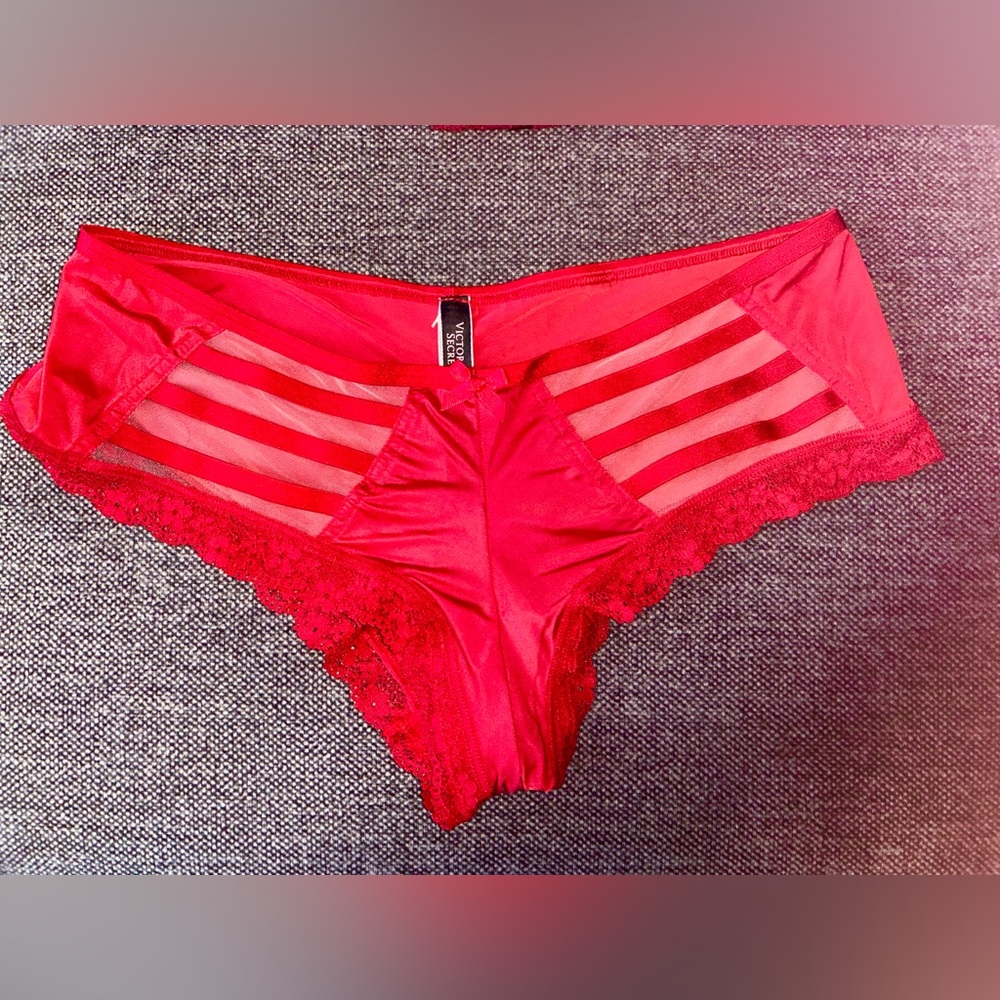 NWT Victoria's Secret Very Sexy Banded Cheeky Panty Red Size Large